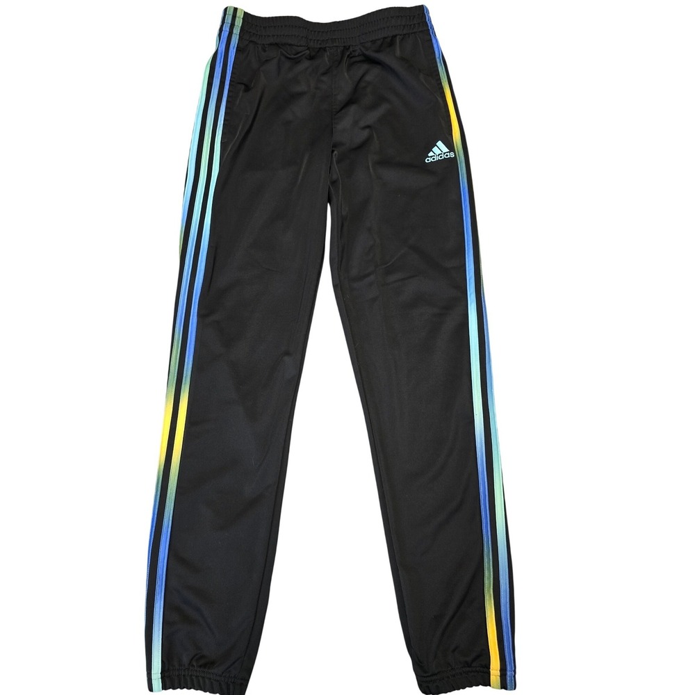 Adidas Tracksuit Set Black Multi Color Stripes Jacket Pants Men's Medium - Picture 5 of 16
